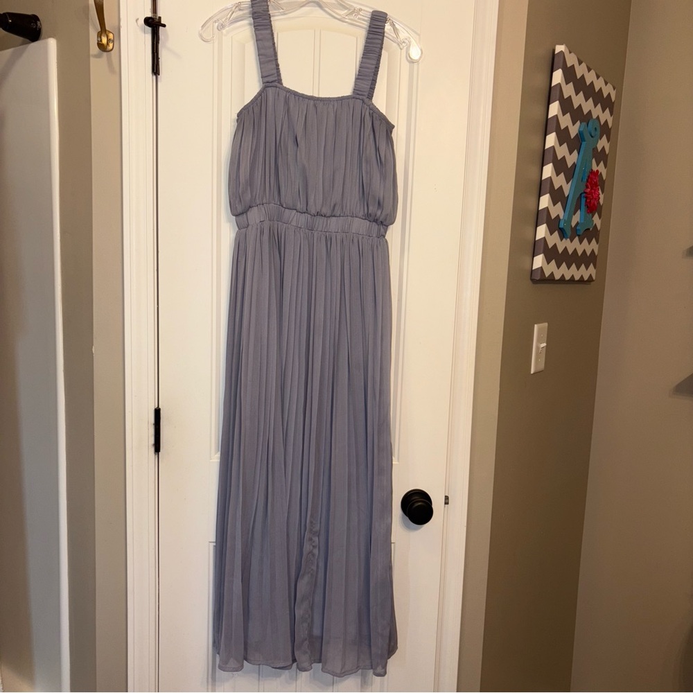 Elegant Lavender Gray Maxi Dress